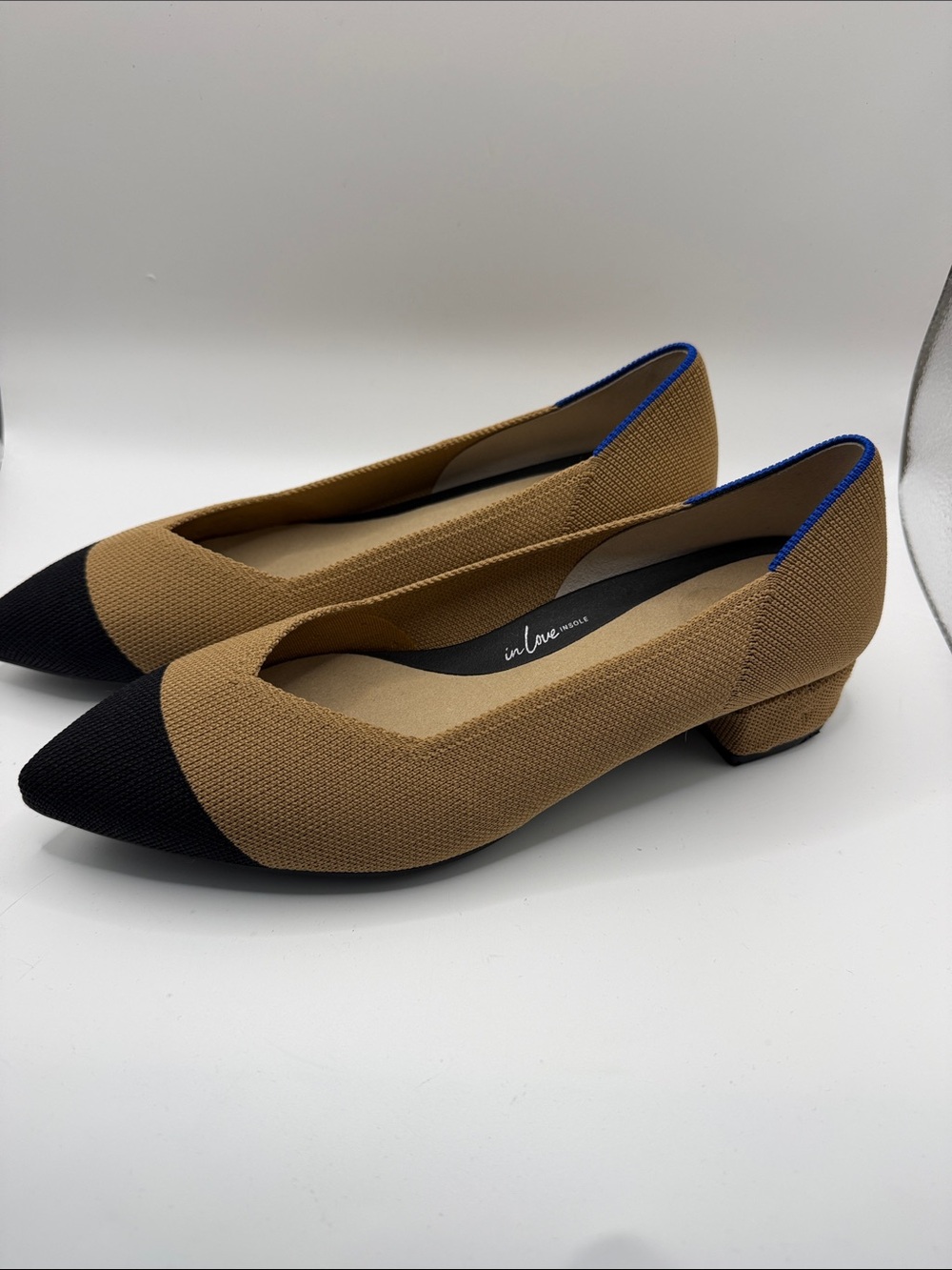 Rothy's, The High Point Block Heel in the Wren Cap Toe colorway. - Picture 3 of 10